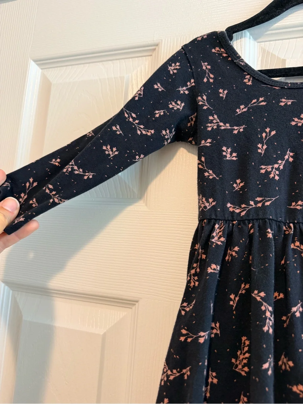 Alice + Ames Black Dress with Pink Floral Print